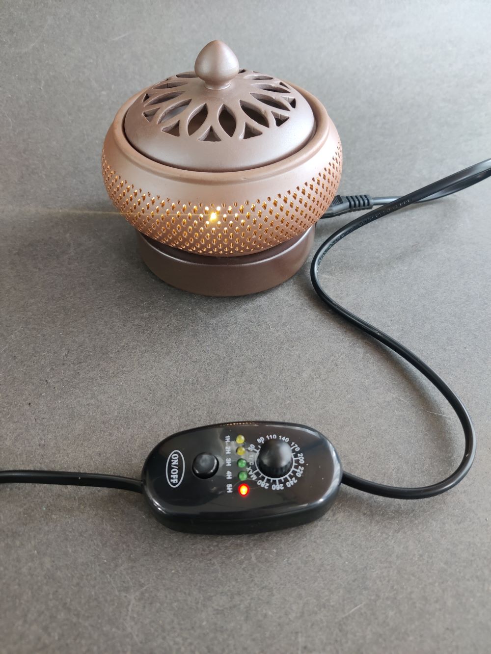 Electric Incense Heaters-Fire Flower-Illuminated-