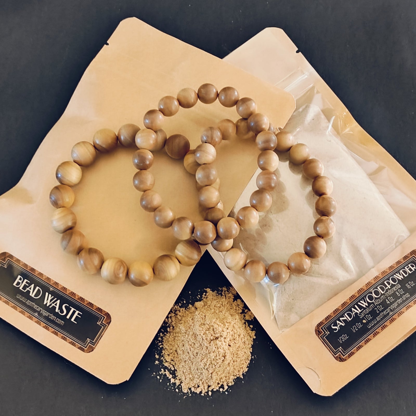Sandalwood Powder-BEAD WASTE! Mysore Quality-Santalum Album, Indonesia-A Classic aroma with an extra layer of sustainability.