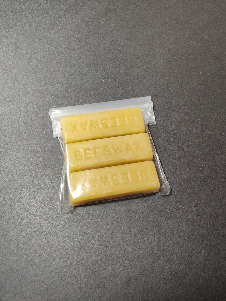 Beeswax bars-1 Oz. Natural-For salves-Wraps-Moustache and Beard waxes-