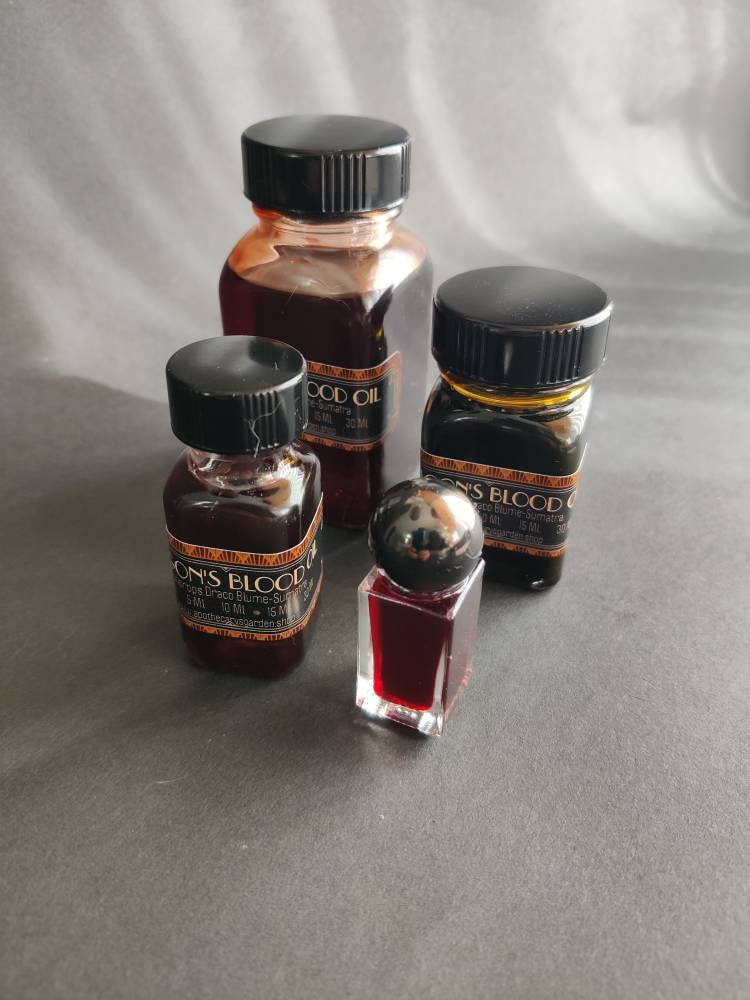 Dragons Blood Oil-Pure & Unscented-A deep Crimson Red. Used to anchor, amplify and augment energetic/spiritual and magical operations.